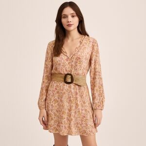 Scotch & Soda NWOT Floral V-Neck Boho Mini Dress - Women’s XS